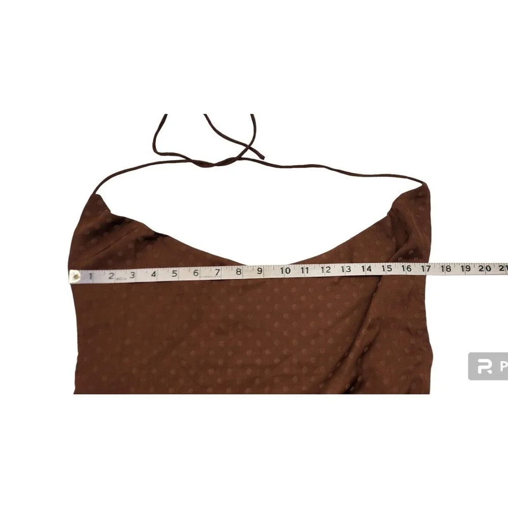NWT Princess Polly Lenny Mini Dress Brown Polka Dot Sexy Size 8 - Picture 10 of 13